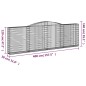 vidaXL Cestas gaviones 20 uds forma de arco hierro 400x30x120/140 cm vidaXL Cestas gaviones 20 uds forma de arco hierro 400x30x120/140 cm