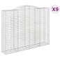 vidaXL Cestas de gaviones 9 uds forma de arco hierro 300x50x220/240 cm vidaXL Cestas de gaviones 9 uds forma de arco hierro 300x50x220/240 cm