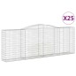 vidaXL Cestas de gaviones 25 uds forma de arco hierro 400x50x140/160cm vidaXL Cestas de gaviones 25 uds forma de arco hierro 400x50x140/160cm