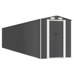 vidaXL Cobertizo de jardín acero galvanizado antracita 192x1021x223 cm