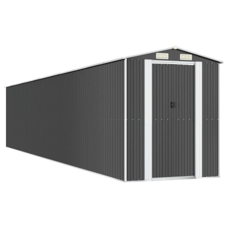 vidaXL Cobertizo de jardín acero galvanizado antracita 192x1021x223 cm
