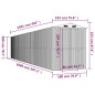 vidaXL Cobertizo de jardín acero galvanizado antracita 192x1021x223 cm vidaXL Cobertizo de jardín acero galvanizado antracita 192x1021x223 cm