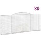 vidaXL Cestas gaviones 8 uds forma de arco hierro 400x30x160/180 cm vidaXL Cestas gaviones 8 uds forma de arco hierro 400x30x160/180 cm