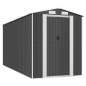 vidaXL Cobertizo de jardín acero galvanizado antracita 192x440x223 cm vidaXL Cobertizo de jardín acero galvanizado antracita 192x440x223 cm