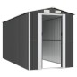 vidaXL Cobertizo de jardín acero galvanizado antracita 192x440x223 cm vidaXL Cobertizo de jardín acero galvanizado antracita 192x440x223 cm