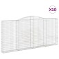 vidaXL Cestas de gaviones 10 uds forma de arco hierro 400x30x180/200cm vidaXL Cestas de gaviones 10 uds forma de arco hierro 400x30x180/200cm