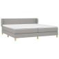 vidaXL Cama box spring con colchón tela gris claro 200x200 cm vidaXL Cama box spring con colchón tela gris claro 200x200 cm