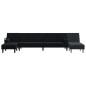 vidaXL Sofá cama en forma de L terciopelo negro 260x140x70 cm vidaXL Sofá cama en forma de L terciopelo negro 260x140x70 cm
