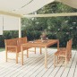 vidaXL Juego de comedor de jardín 4 piezas madera maciza de teca vidaXL Juego de comedor de jardín 4 piezas madera maciza de teca