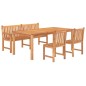 vidaXL Juego de comedor de jardín 4 piezas madera maciza de teca vidaXL Juego de comedor de jardín 4 piezas madera maciza de teca