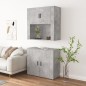 vidaXL Aparador alto madera contrachapada gris hormigón vidaXL Aparador alto madera contrachapada gris hormigón