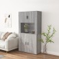 vidaXL Aparador alto de madera contrachapada gris Sonoma vidaXL Aparador alto de madera contrachapada gris Sonoma