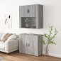 vidaXL Aparador alto de madera contrachapada gris Sonoma vidaXL Aparador alto de madera contrachapada gris Sonoma