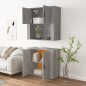 vidaXL Aparador alto de madera contrachapada gris Sonoma vidaXL Aparador alto de madera contrachapada gris Sonoma