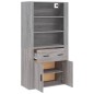 vidaXL Aparador alto de madera contrachapada gris Sonoma vidaXL Aparador alto de madera contrachapada gris Sonoma