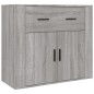 vidaXL Aparador alto de madera contrachapada gris Sonoma vidaXL Aparador alto de madera contrachapada gris Sonoma