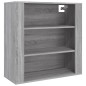vidaXL Aparador alto de madera contrachapada gris Sonoma vidaXL Aparador alto de madera contrachapada gris Sonoma