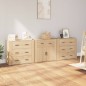 vidaXL Aparadores 3 piezas madera contrachapada color roble sonoma vidaXL Aparadores 3 piezas madera contrachapada color roble sonoma