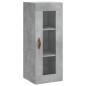 vidaXL Aparador de madera contrachapada gris hormigón 34,5x34x180 cm vidaXL Aparador de madera contrachapada gris hormigón 34,5x34x180 cm