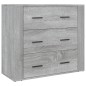 vidaXL Aparador alto de madera contrachapada gris Sonoma vidaXL Aparador alto de madera contrachapada gris Sonoma