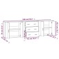 vidaXL Aparadores 3 piezas madera contrachapada gris Sonoma vidaXL Aparadores 3 piezas madera contrachapada gris Sonoma