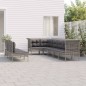 vidaXL Set de muebles de jardín 9 pzas y cojines ratán sintético gris vidaXL Set de muebles de jardín 9 pzas y cojines ratán sintético gris