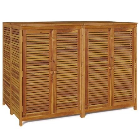 vidaXL Caja de almacenaje de jardín madera maciza acacia 140x87x104 cm