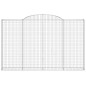 vidaXL Cestas de gaviones 7 uds forma de arco hierro 300x30x180/200 cm