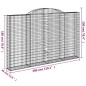 vidaXL Cestas de gaviones 7 uds forma de arco hierro 300x30x180/200 cm