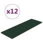 vidaXL Paneles de pared 12 uds tela verde oscuro 90x30 cm 3,24 m² vidaXL Paneles de pared 12 uds tela verde oscuro 90x30 cm 3,24 m²