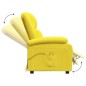 vidaXL Sillón de masaje de tela amarillo claro vidaXL Sillón de masaje de tela amarillo claro