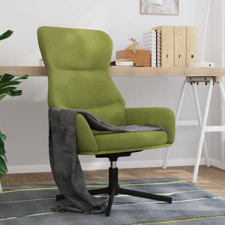 vidaXL Silla de relajación de terciopelo verde claro