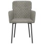 vidaXL Sillas de comedor 2 unidades terciopelo gris claro vidaXL Sillas de comedor 2 unidades terciopelo gris claro