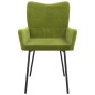 vidaXL Sillas de comedor 2 unidades terciopelo verde claro vidaXL Sillas de comedor 2 unidades terciopelo verde claro