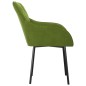 vidaXL Sillas de comedor 2 unidades terciopelo verde claro vidaXL Sillas de comedor 2 unidades terciopelo verde claro
