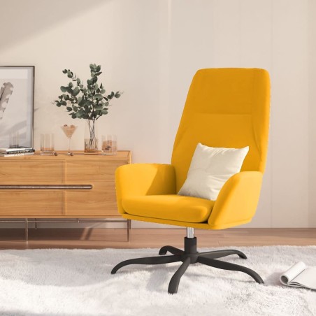 vidaXL Sillón de relax de terciopelo amarillo mostaza