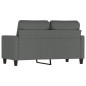 vidaXL Sofá de 2 plazas de tela gris oscuro 120 cm vidaXL Sofá de 2 plazas de tela gris oscuro 120 cm