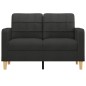vidaXL Sofá de 2 plazas de tela negro 120 cm vidaXL Sofá de 2 plazas de tela negro 120 cm
