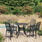vidaXL Mesa y sillas de bistró 5 piezas aluminio fundido negro vidaXL Mesa y sillas de bistró 5 piezas aluminio fundido negro