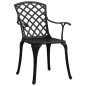 vidaXL Mesa y sillas de bistró 5 piezas aluminio fundido negro vidaXL Mesa y sillas de bistró 5 piezas aluminio fundido negro