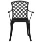 vidaXL Mesa y sillas de bistró 5 piezas aluminio fundido negro vidaXL Mesa y sillas de bistró 5 piezas aluminio fundido negro