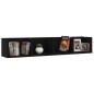vidaXL Estante de pared para CD contrachapada negro 100x18x18 cm