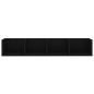 vidaXL Estante de pared para CD contrachapada negro 100x18x18 cm