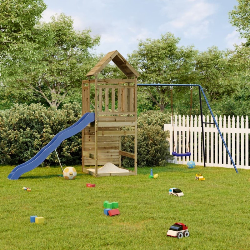 vidaXL Parque infantil de exterior madera de pino impregnada vidaXL Parque infantil de exterior madera de pino impregnada