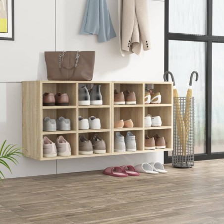 vidaXL Muebles zapatero 2 uds color roble Sonoma 52,5x30x50 cm