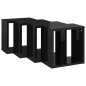 vidaXL Estantes cubo de pared 4 unidades negro brillo 26x15x26 cm vidaXL Estantes cubo de pared 4 unidades negro brillo 26x15x26 cm