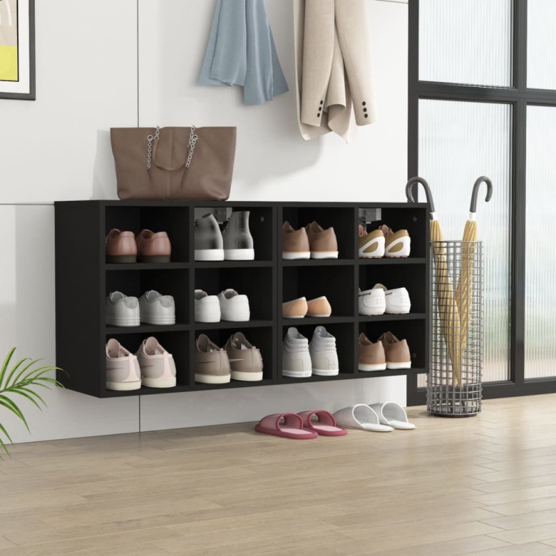 vidaXL Muebles zapateros 2 uds negro 52,5x30x50 cm vidaXL Muebles zapateros 2 uds negro 52,5x30x50 cm