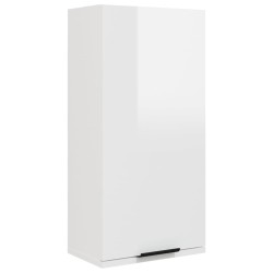 vidaXL Armario de baño de pared blanco brillo 32x20x67 cm