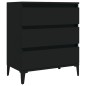 vidaXL Aparador de madera contrachapada negro 60x35x70 cm vidaXL Aparador de madera contrachapada negro 60x35x70 cm