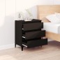 vidaXL Aparador de madera contrachapada negro 60x35x70 cm vidaXL Aparador de madera contrachapada negro 60x35x70 cm